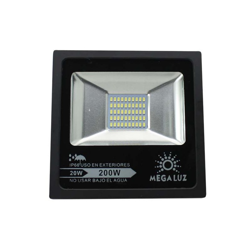 REFLECTOR LED MEGA LUZ 20W LLR 005 R20W002 LUZ LED PARA EXT